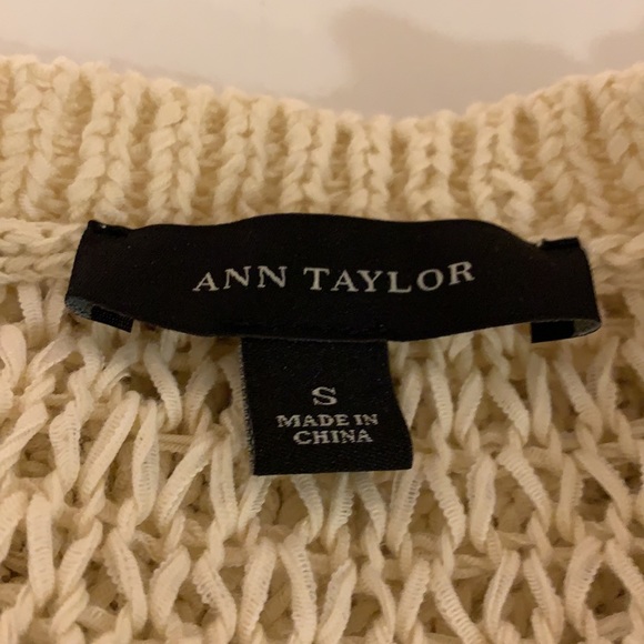 Ann Taylor sweater. Cream color. Open weave knit. - Picture 4 of 5